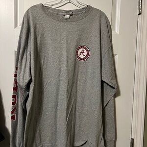 Long Sleeve University of Alabama Gray Roll Tide Shirt